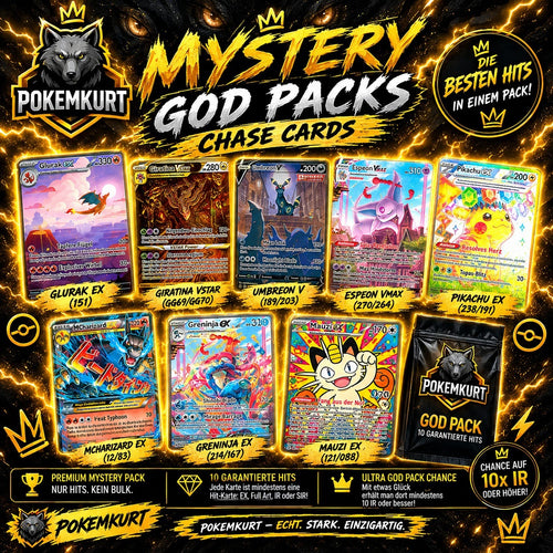 POKEMKURT GOD PACK – Mystery God Packs Chase Cards